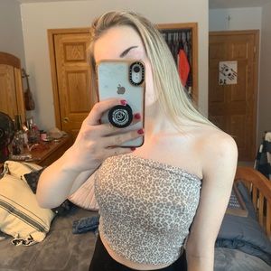 **SOLD** leopard tube top